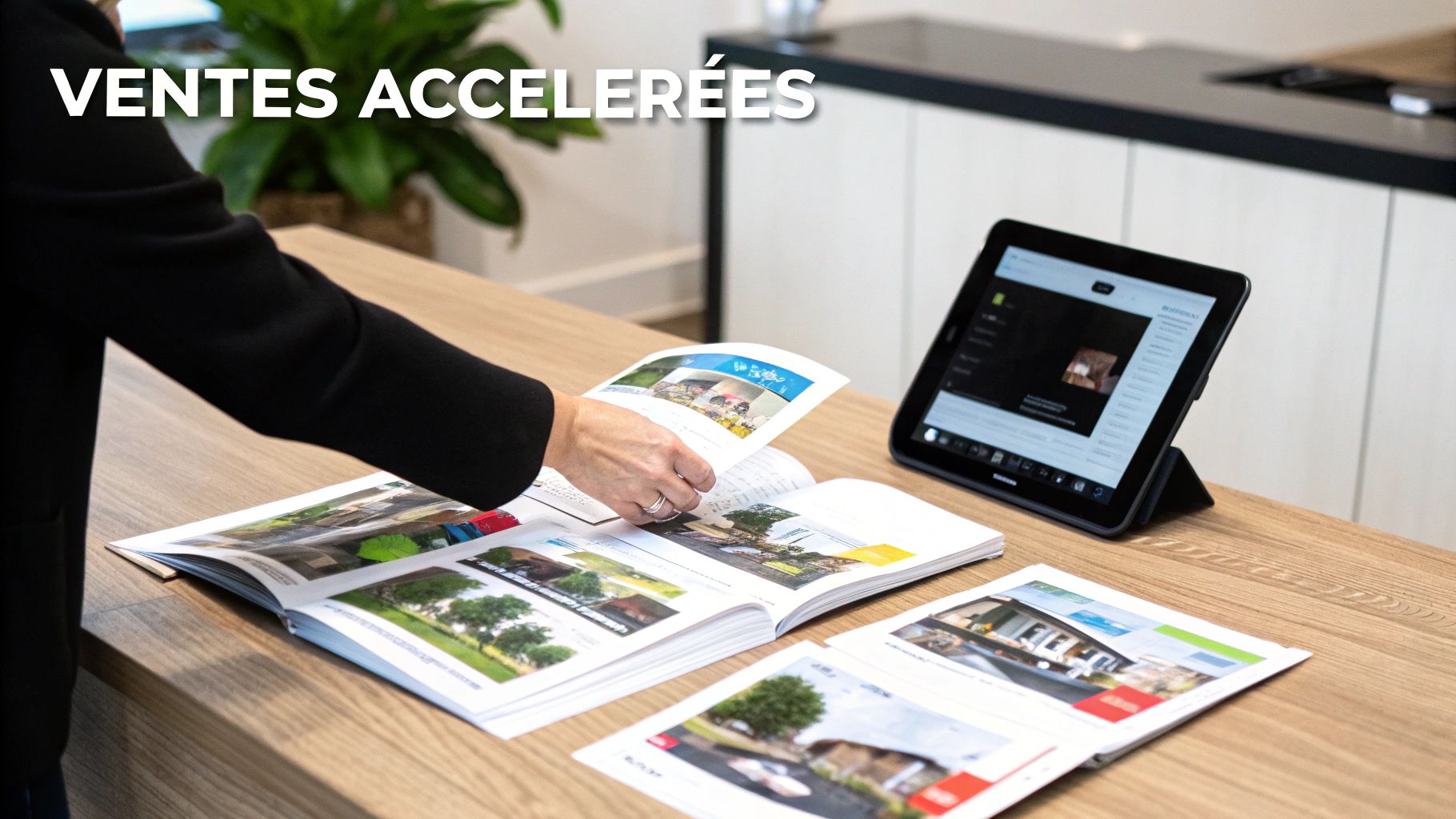 Une cuisine moderne en photo 3d pour illustrer la projection de l'acheteur