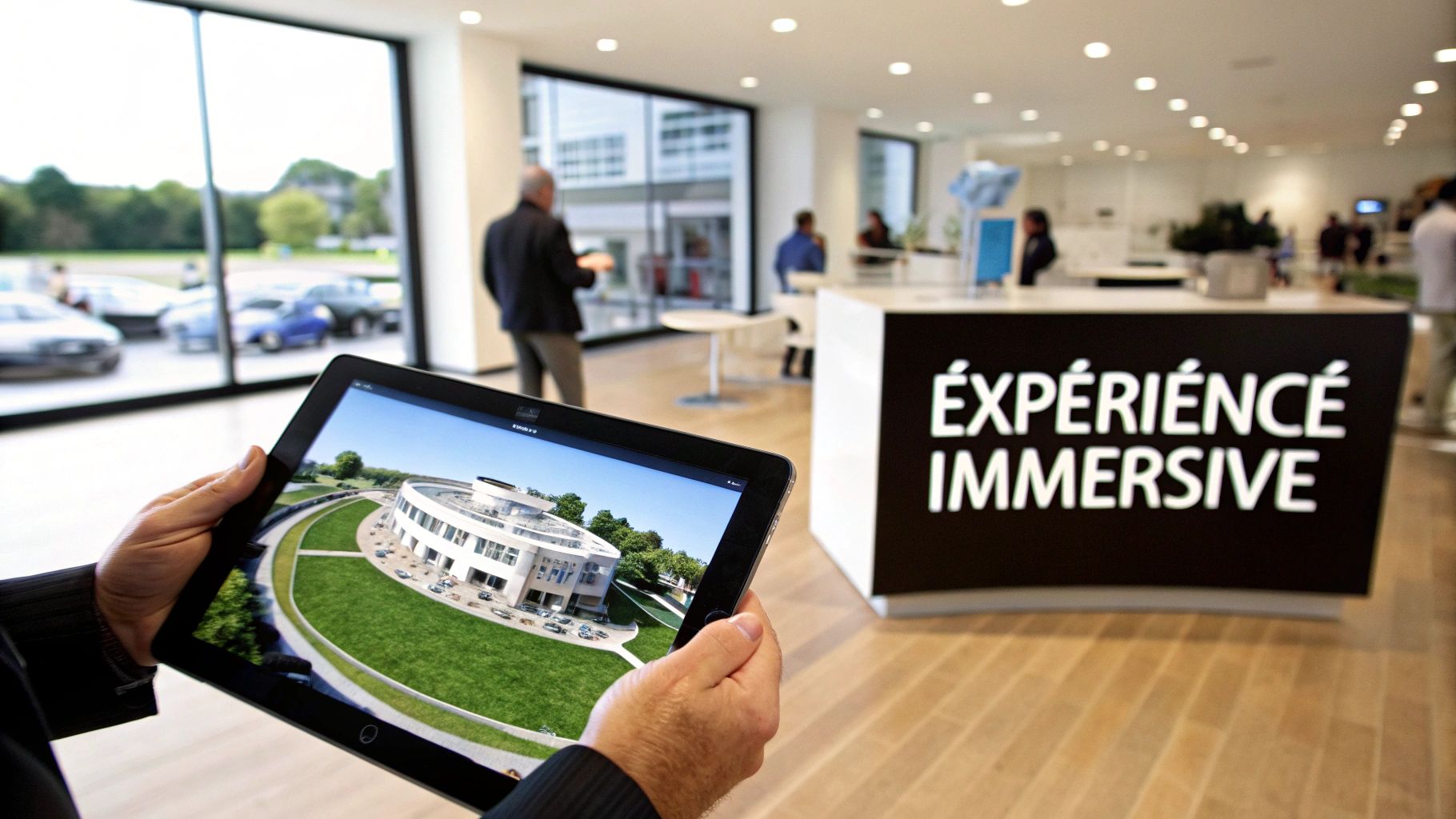 Maquette orbitale 3d d'un programme immobilier moderne