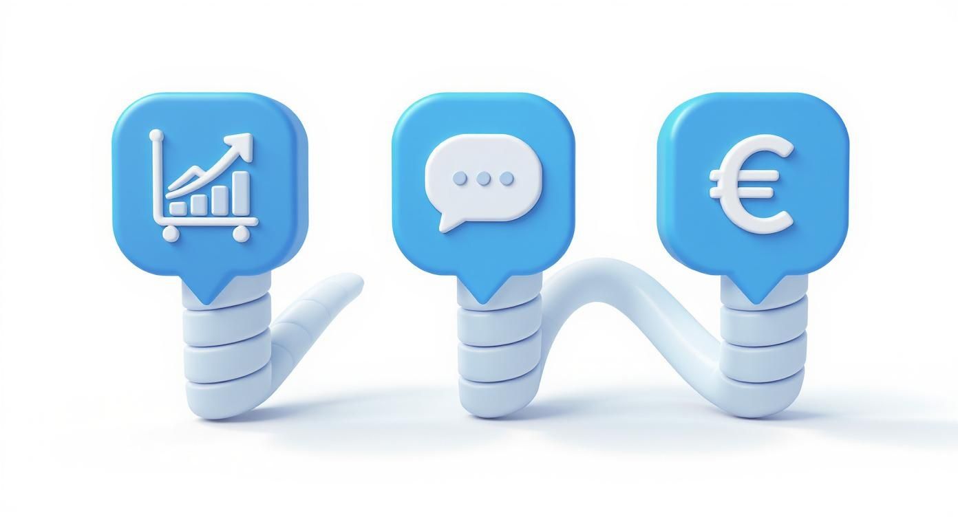 Infographie illustrant le processus 3D, montrant comment il améliore les ventes, la communication et réduit les coûts