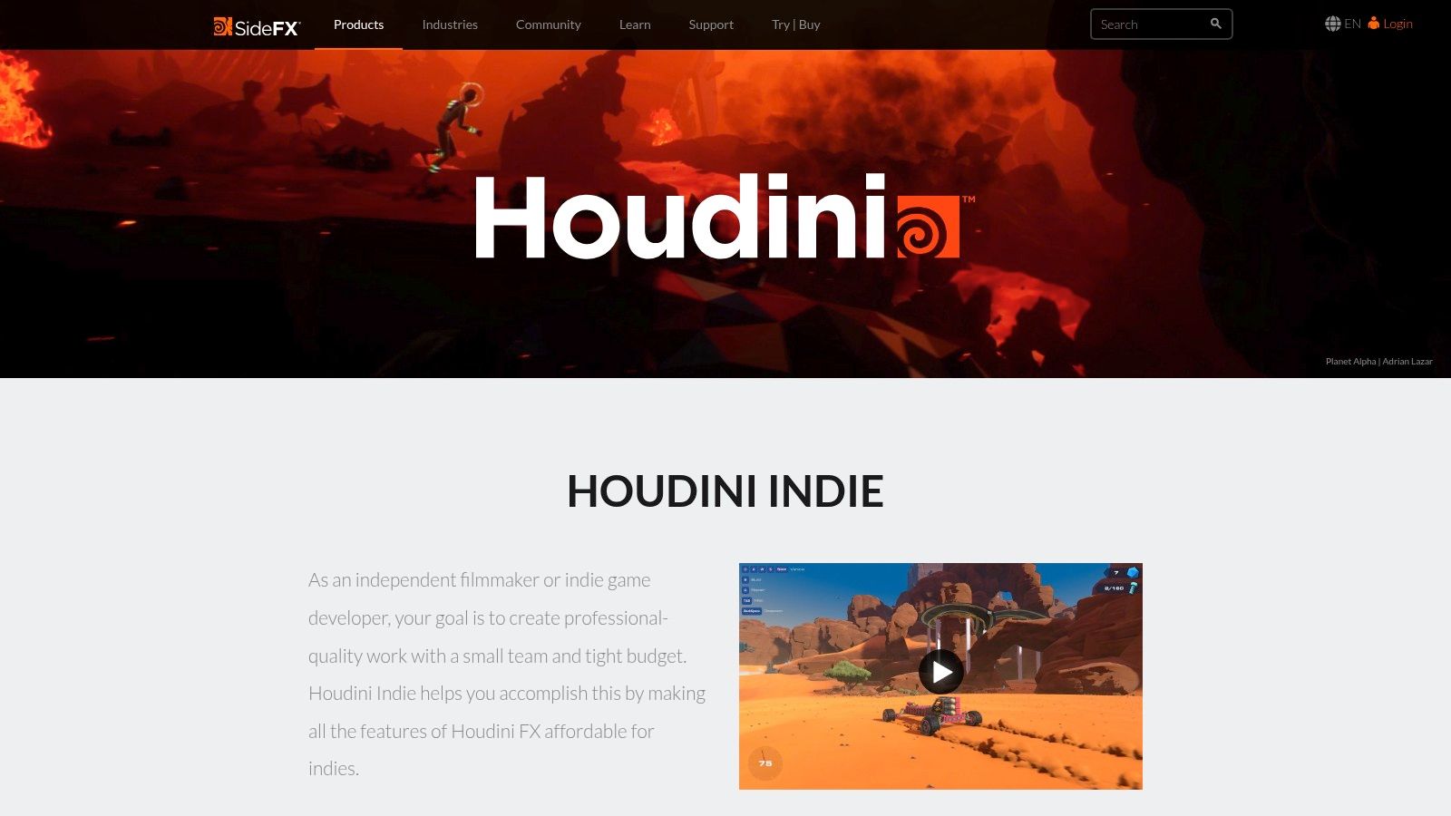 SideFX – Houdini (Houdini Indie)
