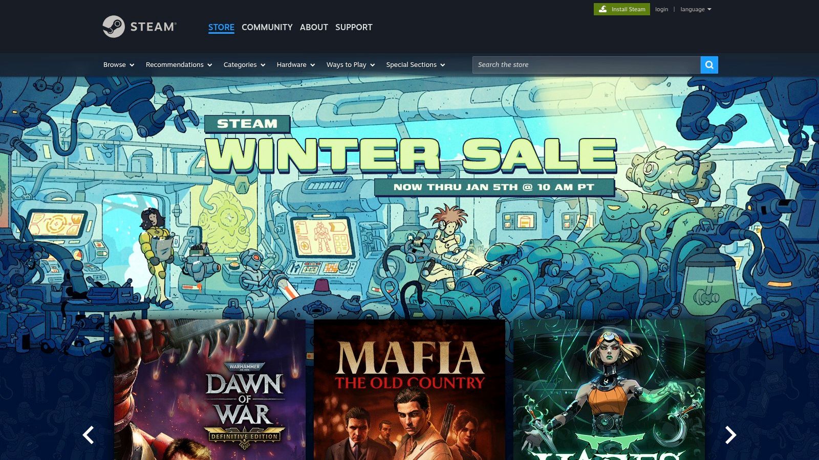 Steam (section Software / Animation & Modeling)