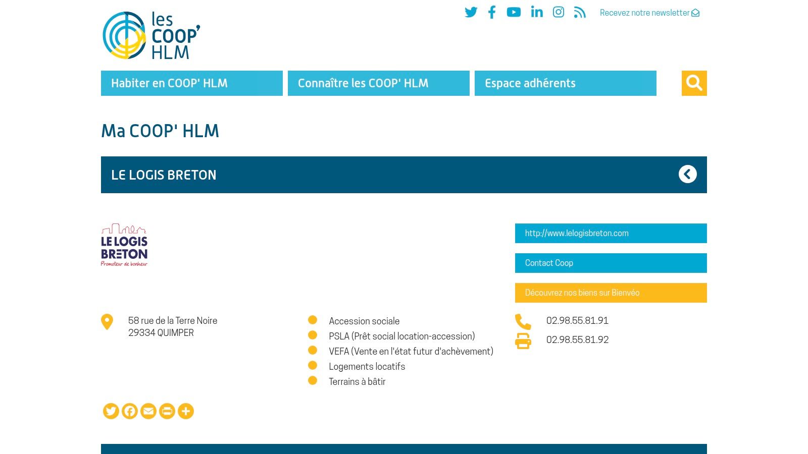 Annuaire des Coop’ HLM – fiche 'LE LOGIS BRETON' (hlm.coop)
