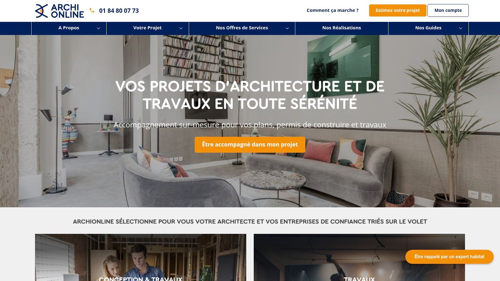 Visualisation 3D d'un intérieur de maison moderne sur Archionline