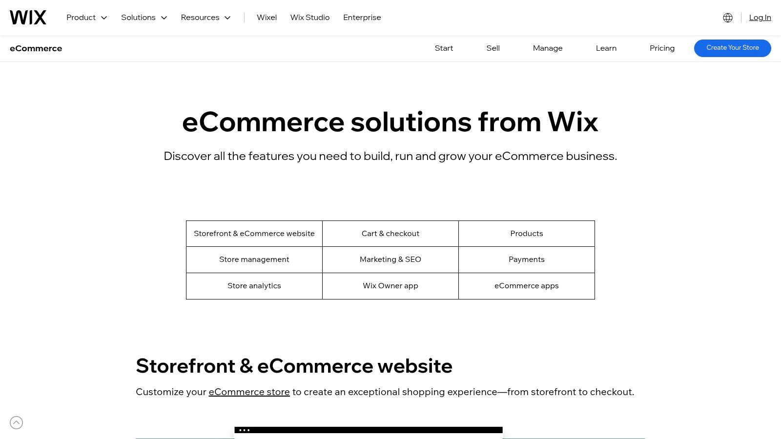 Wix eCommerce