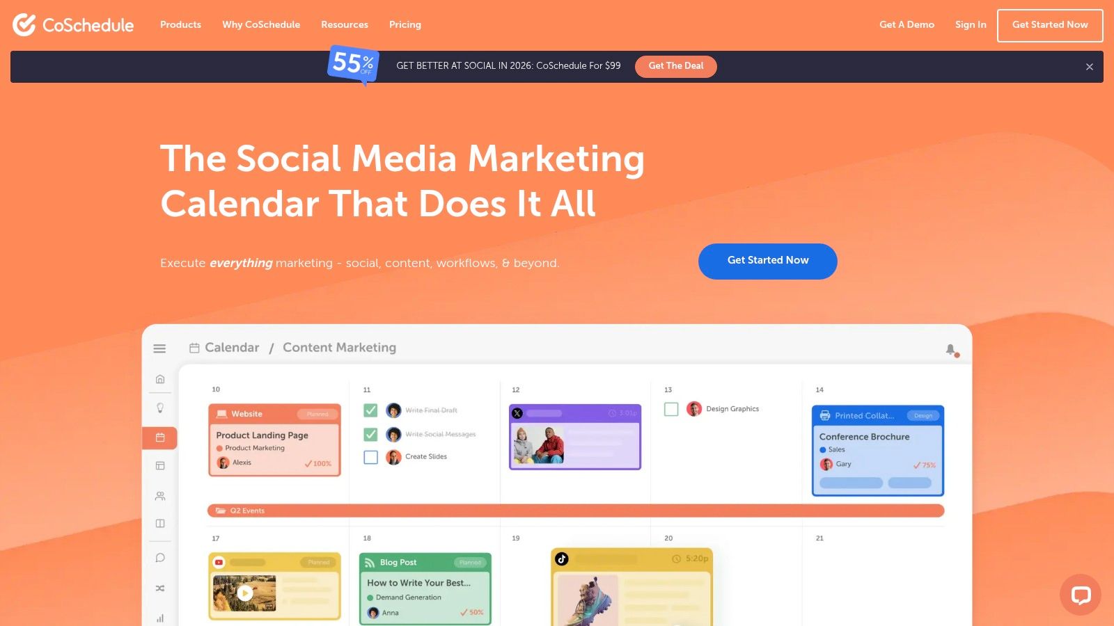 CoSchedule Marketing Calendar
