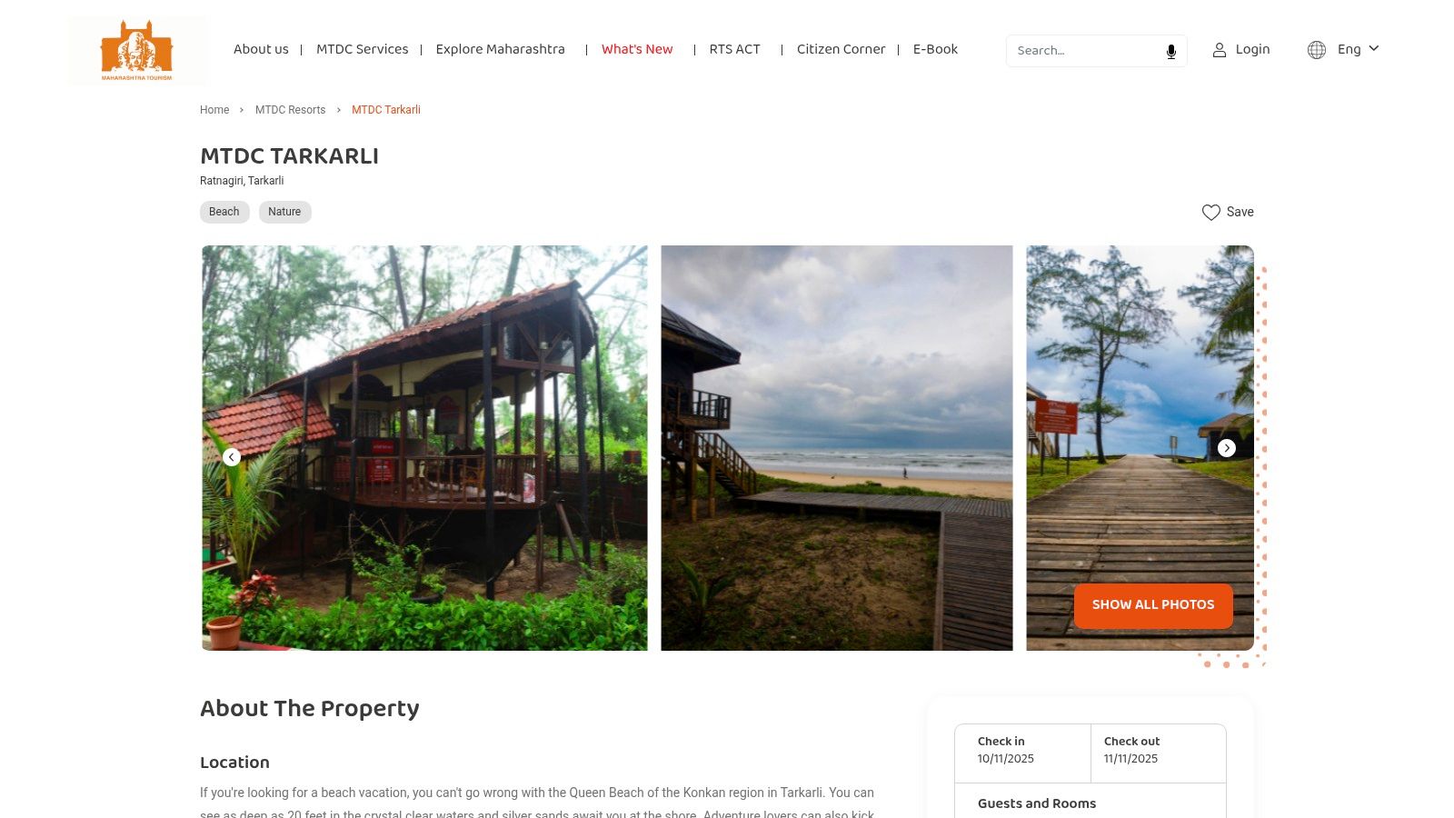 tarkarli beach resort booking: 7 Best Platforms for 2025 1 MTDC (Maharashtra Tourism Development Corporation)