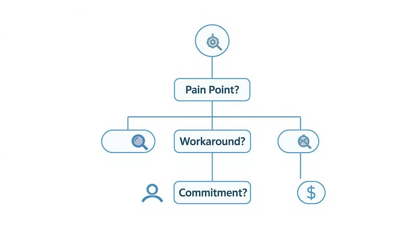 Infographic about the mom test validation