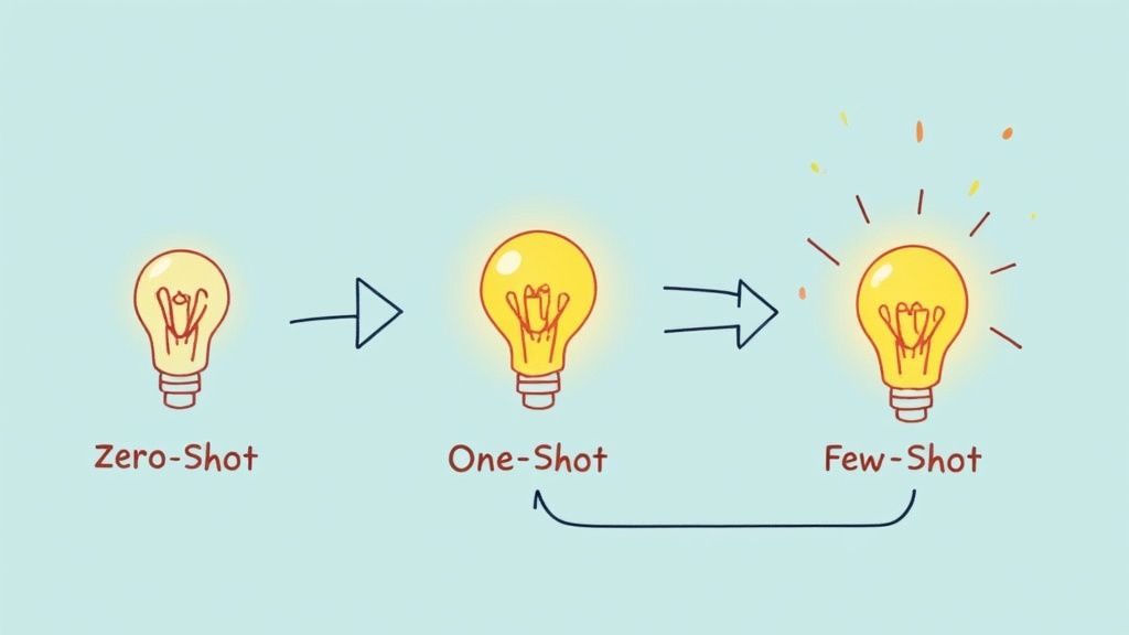 A flowchart or diagram illustrating a step-by-step workflow, symbolizing structured prompting techniques.