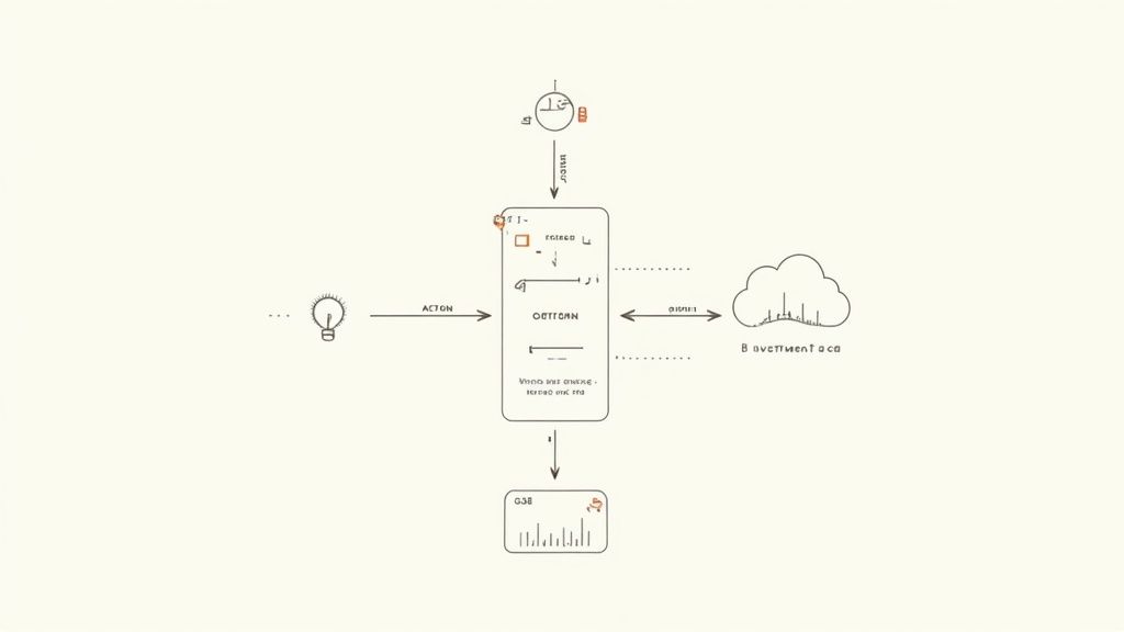 A developer team planning on a whiteboard, illustrating the architectural blueprint for a new product feature.