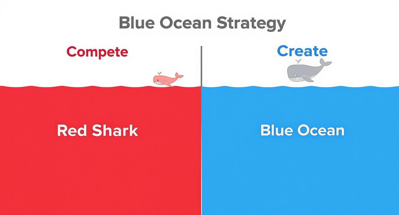 Infographic about blue ocean strategy