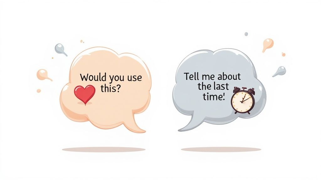 A person thoughtfully writing questions on sticky notes, preparing for a user interview.