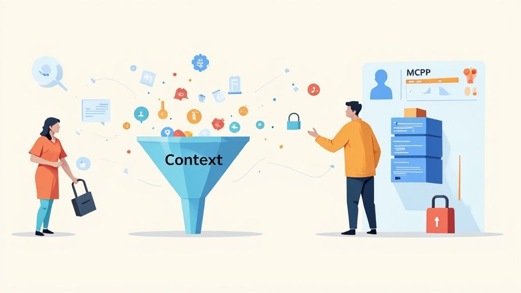 A shield icon and a speed icon side-by-side, representing security and performance.