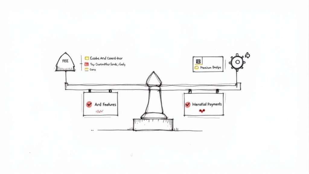 O persoană analizează opțiunile bancare pe un laptop, simbolizând alegerea contului potrivit.