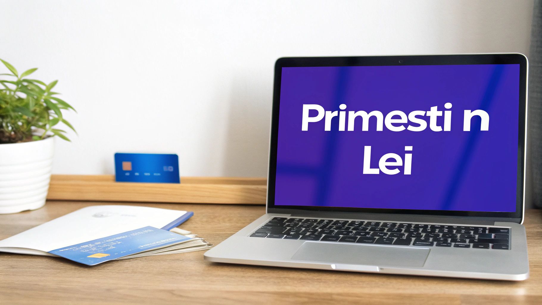 Laptop cu o interfață de plată afișată, ilustrând ușurința tranzacțiilor online