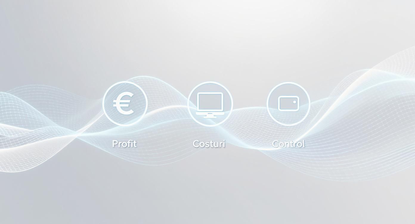 Infografic despre impactul cursului valutar asupra profitului, costurilor și controlului financiar