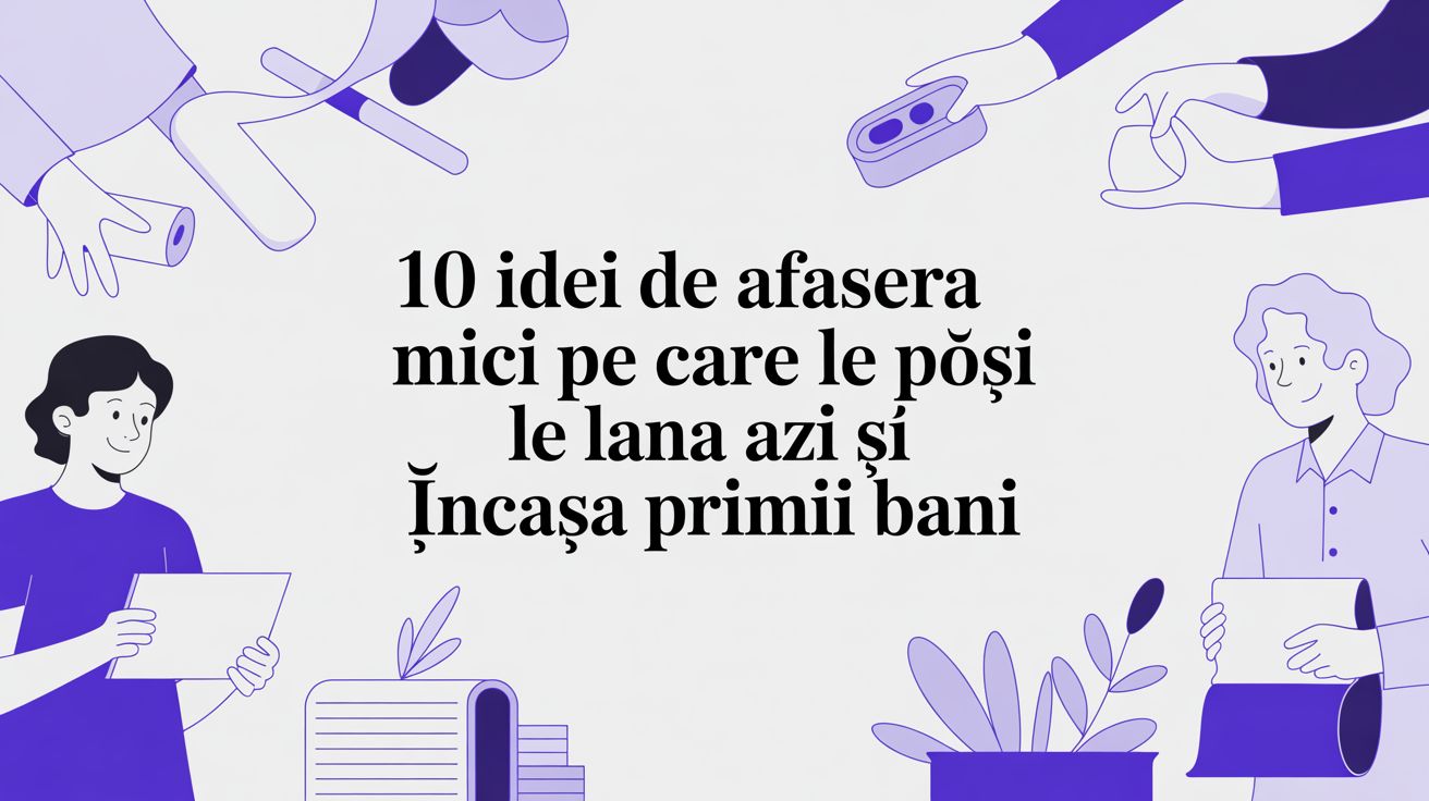 10 Idei de Afaceri Mici pe care le Poți Lansa Azi și Încasă Primii Bani