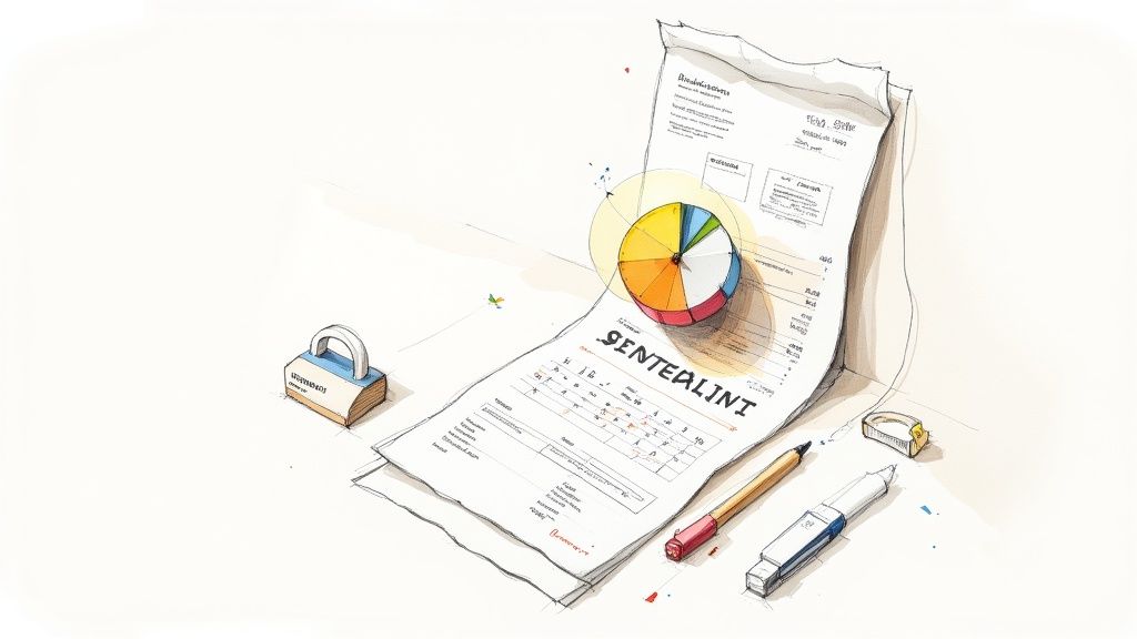 Imagine cu o persoană analizând un extras de cont