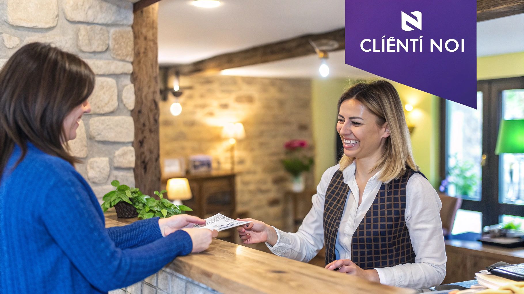 Peisaj montan cu o pensiune, sugerând o destinație de vacanță în România