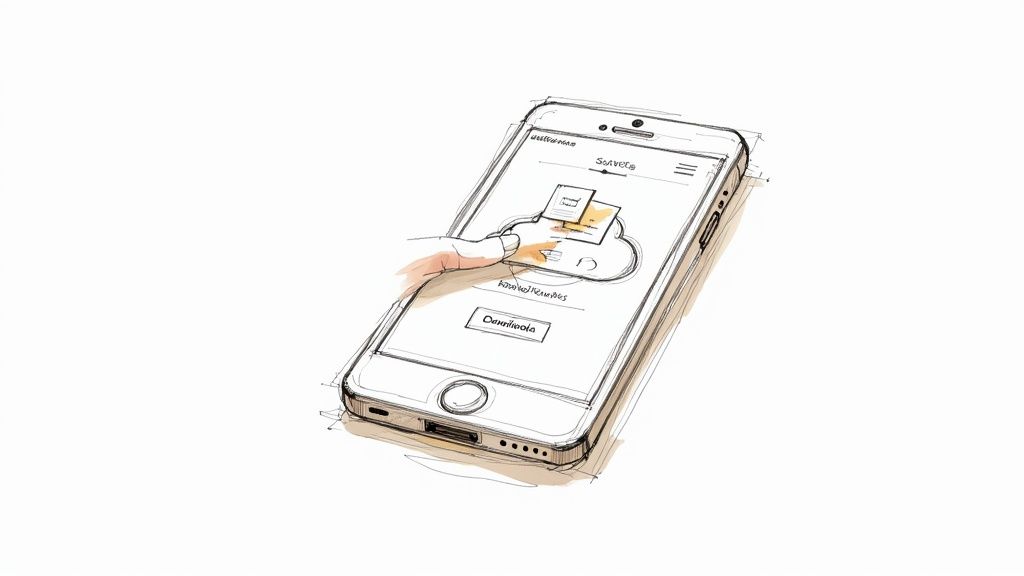 Imagine cu o persoana folosind Raiffeisen Online pe laptop