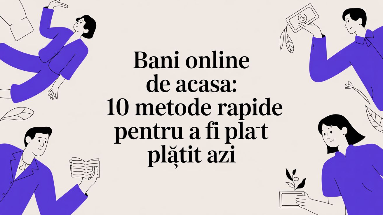 bani online de acasa: 10 metode rapide pentru a fi plătit azi