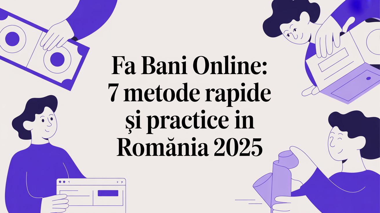 Fa bani online: 7 metode rapide și practice în România 2025