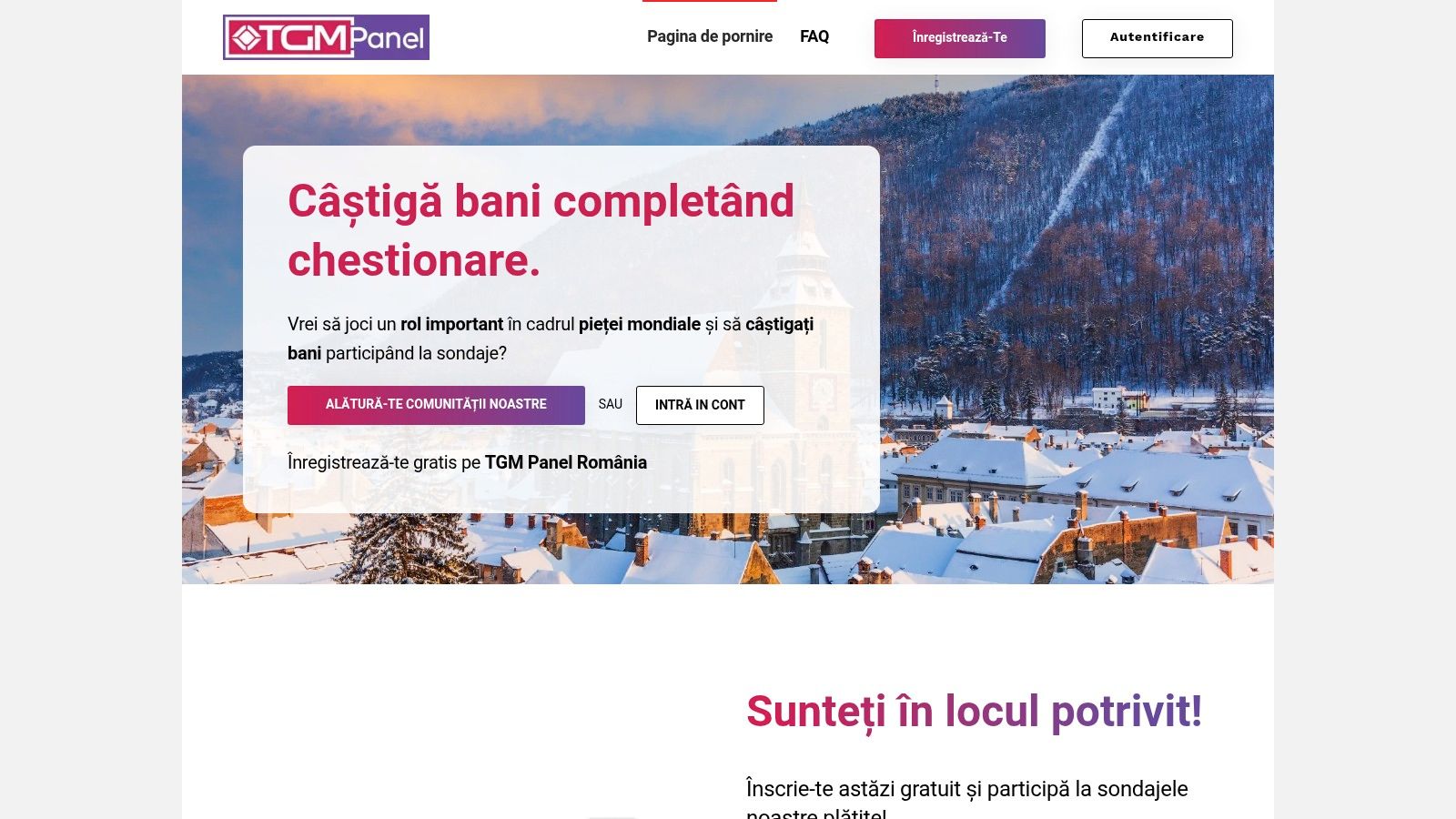 Panoul de sondaje TGM Panel România