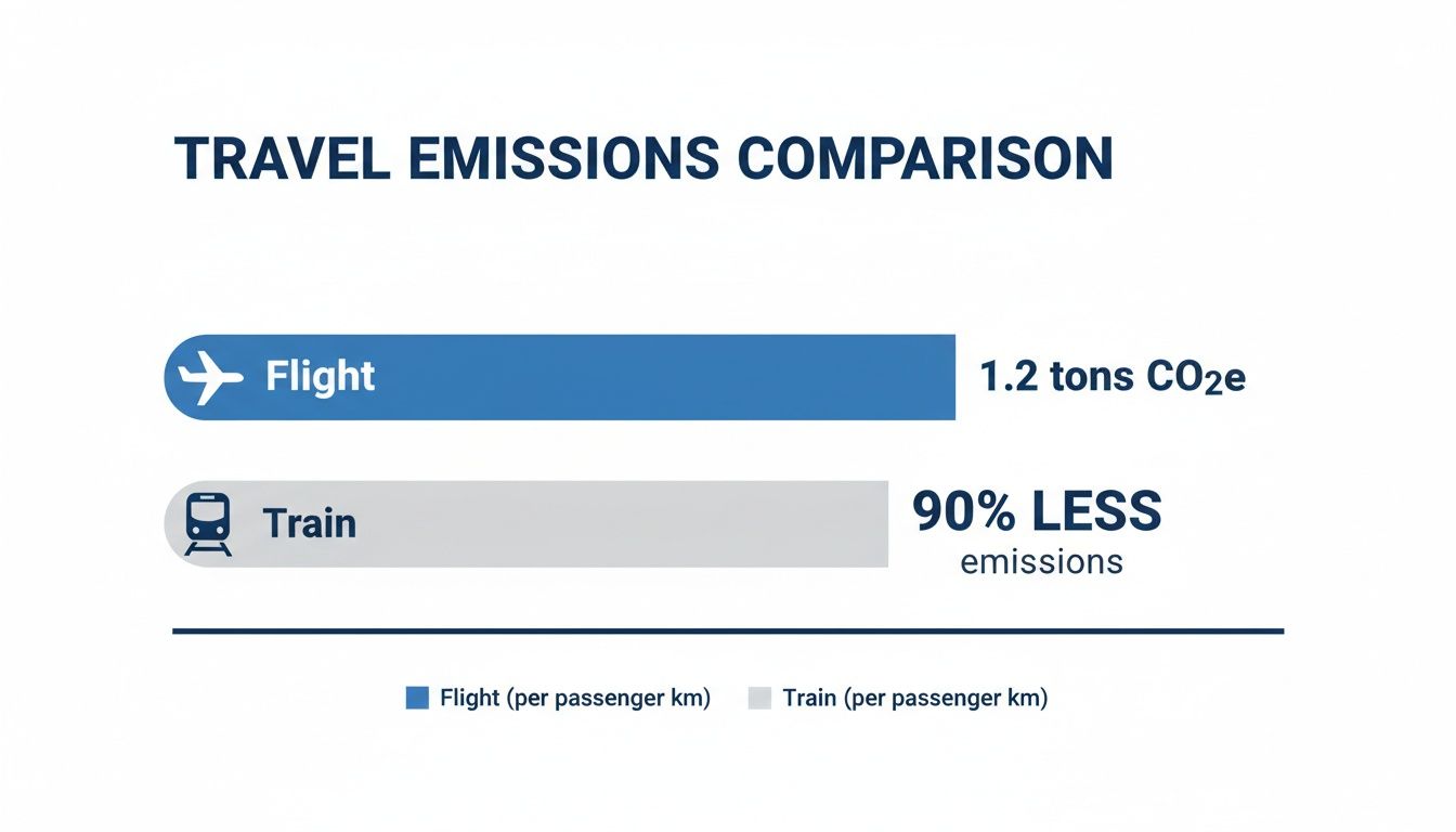 Eco Nomad Travel low-impact-travel-emissions-comparison Your Definitive Guide to Low Impact Travel