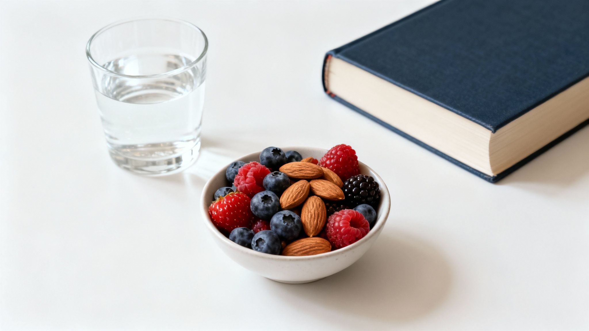how to improve focus while studying with brain-fueling snacks like berries, almonds, and steady hydration for clearer concentration.