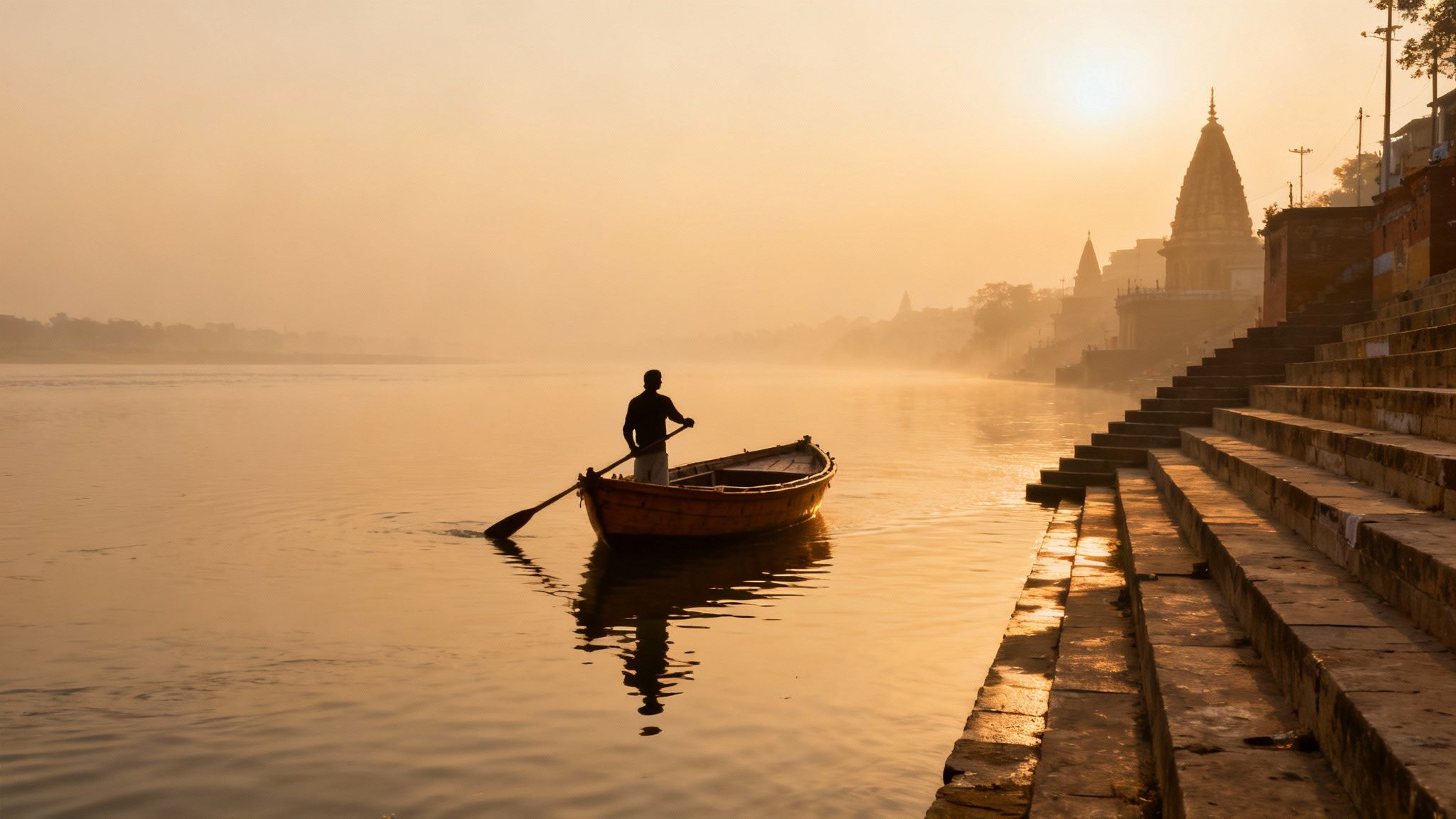 Eco Nomad Travel tourism-spots-in-india-ganges-boat 12 Unforgettable Tourism Spots in India for Sustainable Travel (2026)