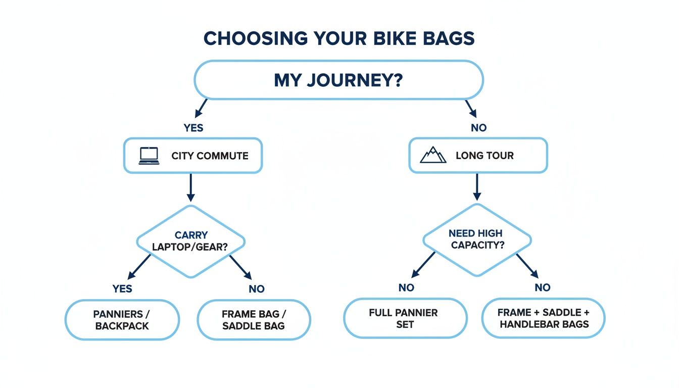 Eco Nomad Travel best-bike-bags-flowchart Finding the Best Bike Bags for Sustainable Travel