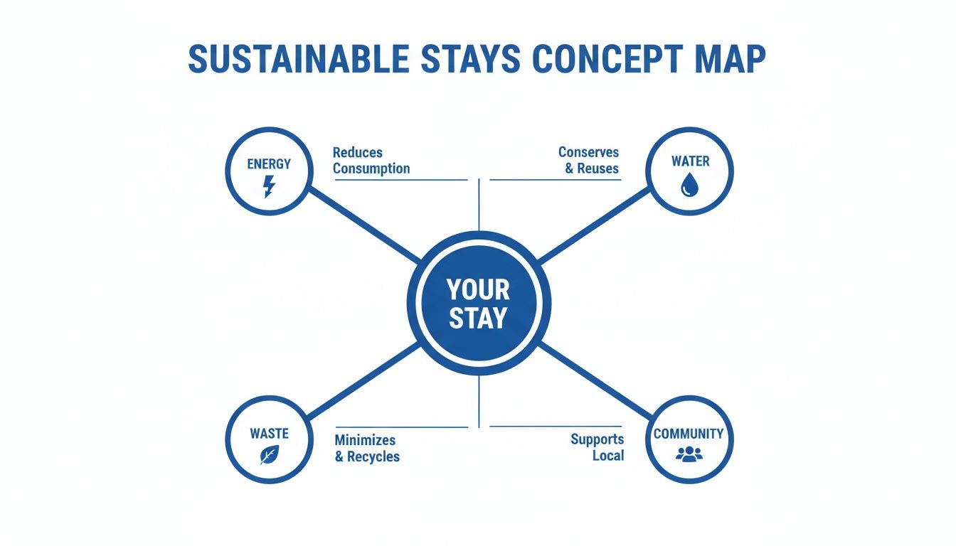 Eco Nomad Travel eco-friendly-lodging-concept-map A Digital Nomad’s Guide to Authentic Eco Friendly Lodging