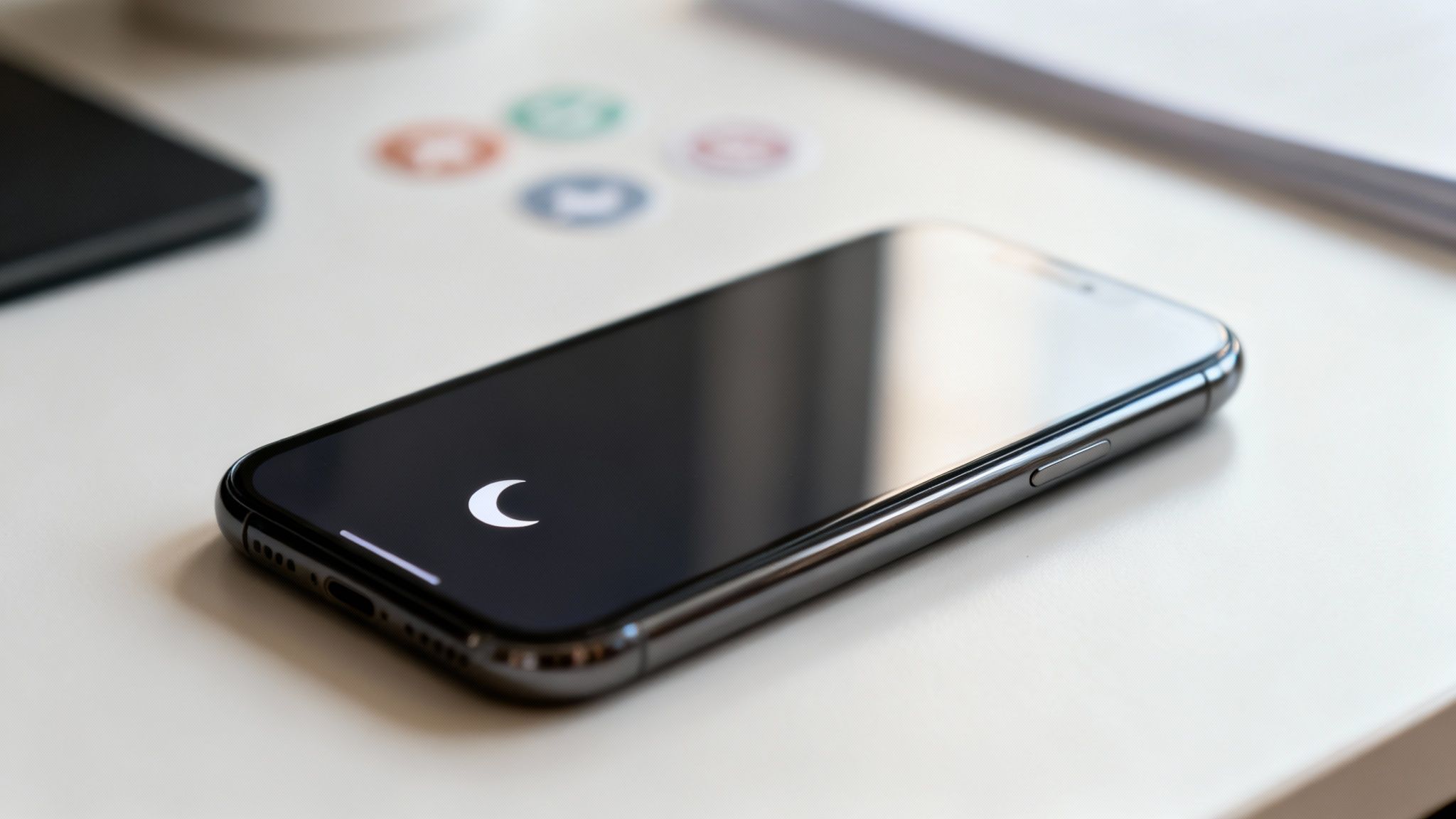 Using 'do not disturb' mode on a smartphone is a key remote work best practice for focus.