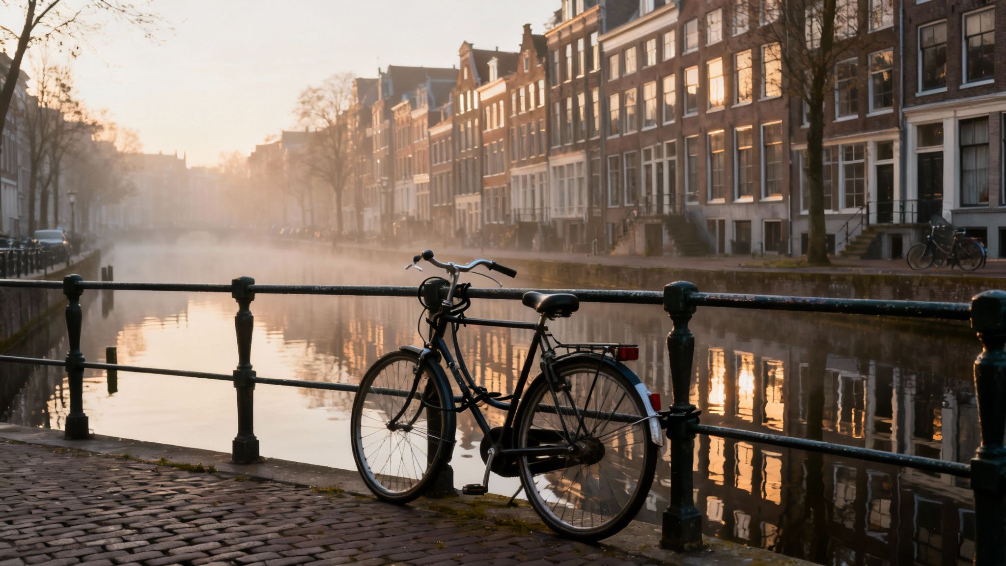 Eco Nomad Travel walkable-cities-in-europe-misty-canal Top 10 Walkable Cities in Europe for 2025: A Low-Impact Travel Guide
