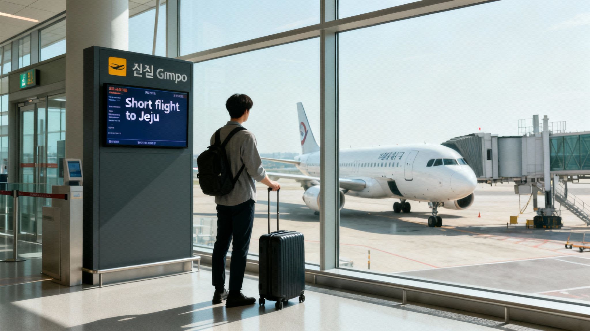 Eco Nomad Travel how-to-get-from-seoul-to-jeju-island-airport-traveler How to Get from Seoul to Jeju Island A Sustainable Travel Guide