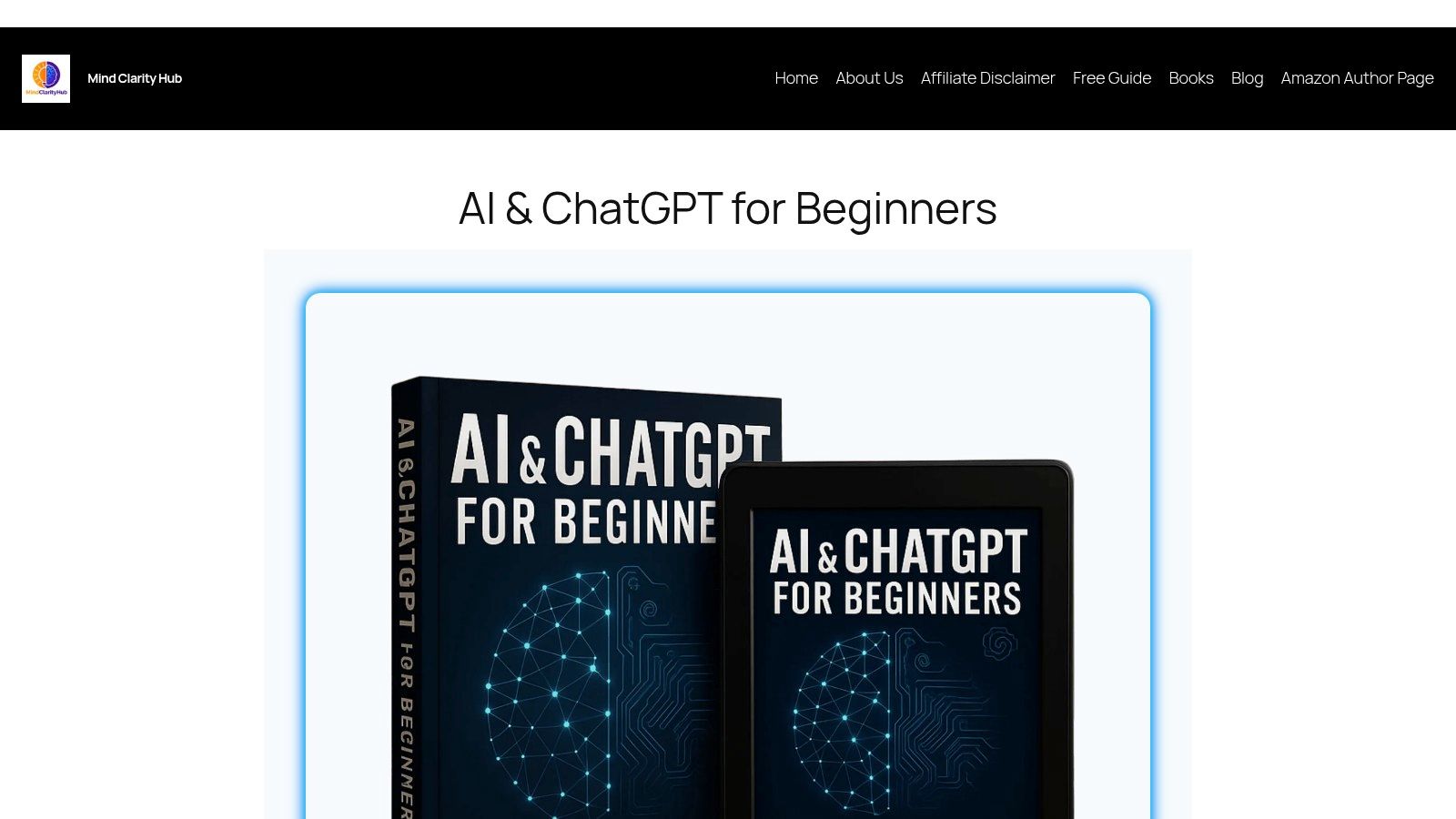 A book cover for "AI & ChatGPT for Beginners — Master Everyday AI in 15 Minutes a Day" which is one of the top ai writing tools for students.