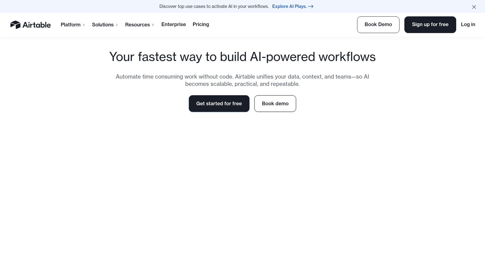 An example of an AI workflow in Airtable, one of the top AI tools for productivity.