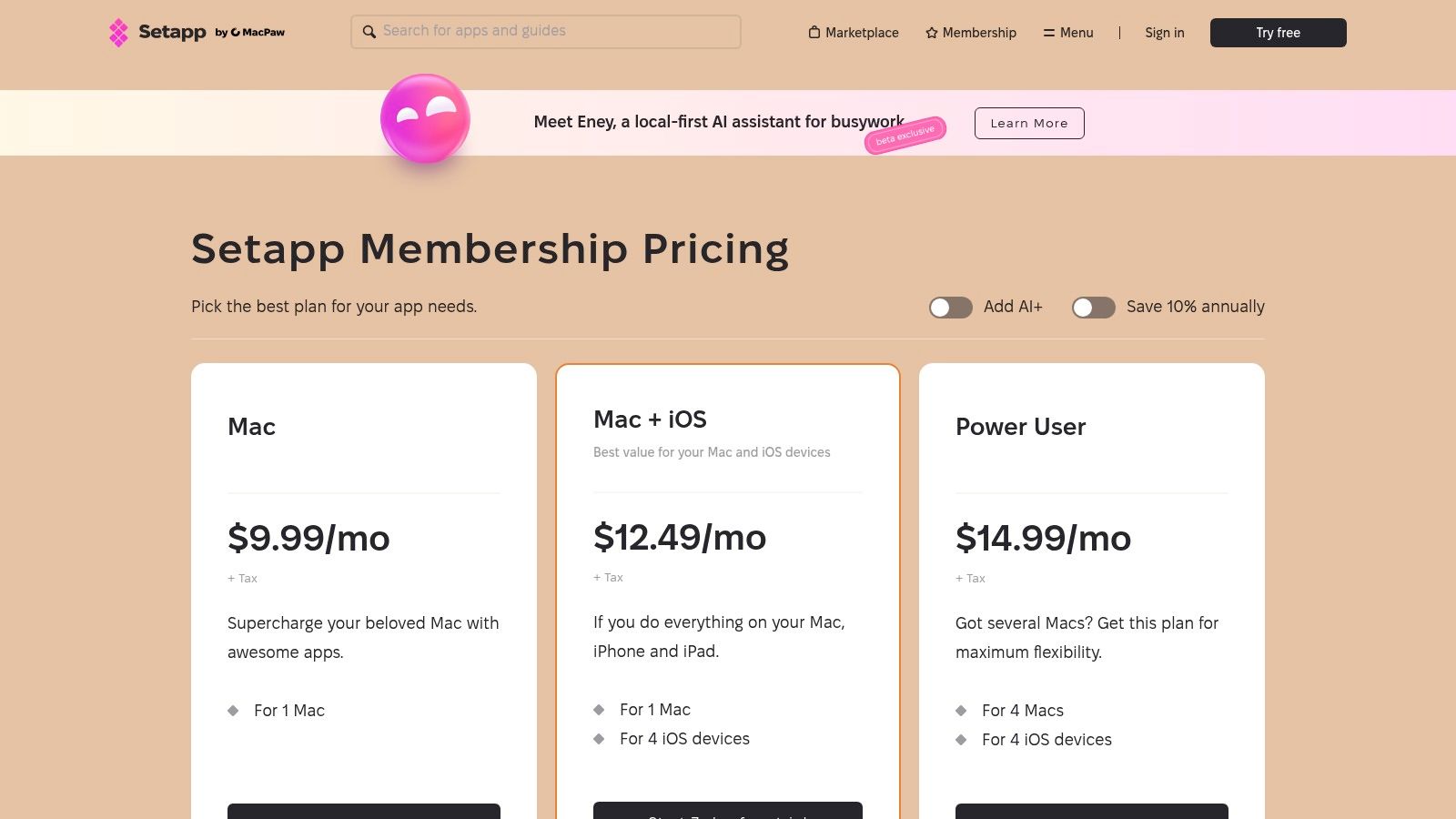 Setapp pricing plans for remote workers