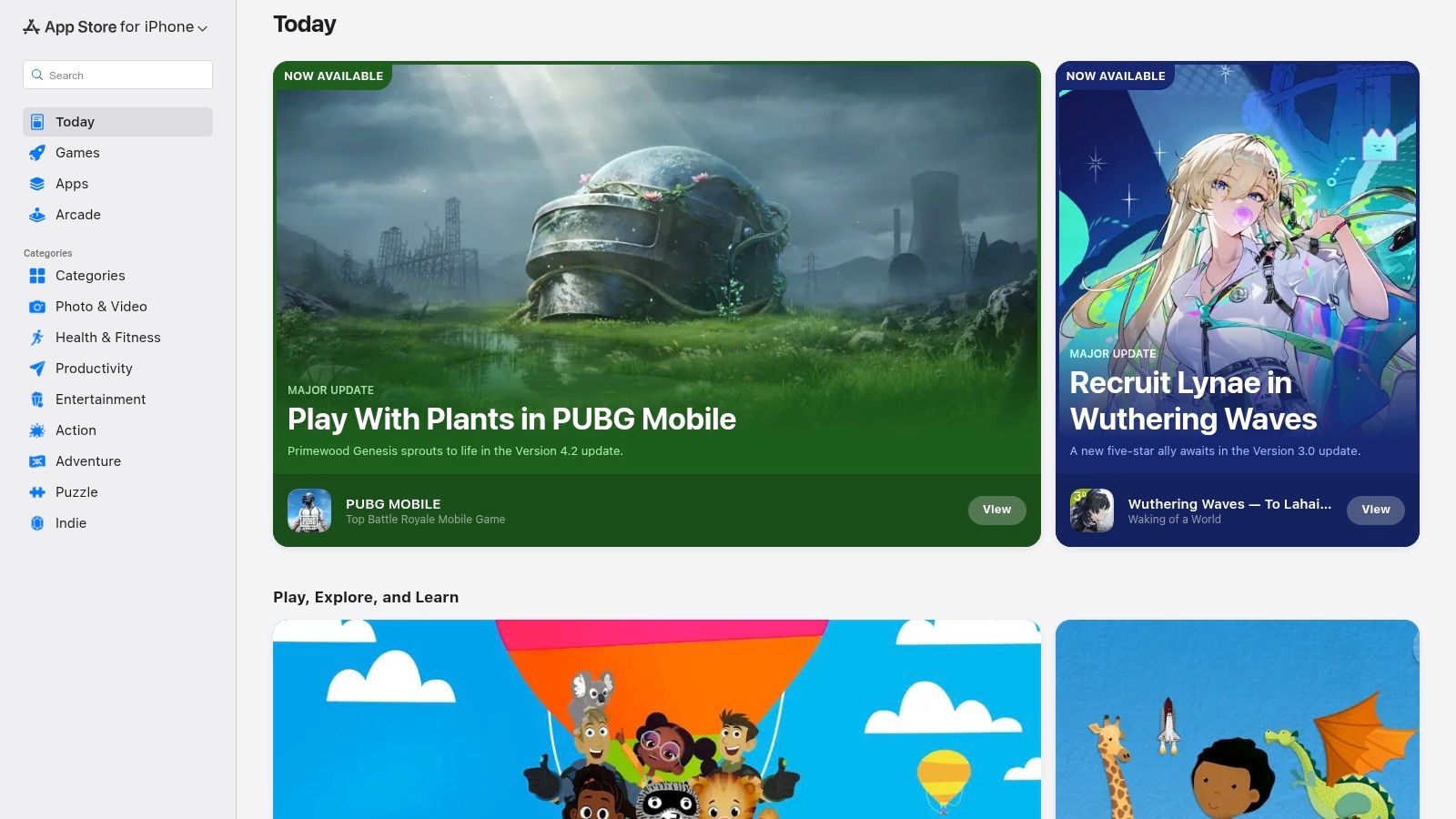 Apple App Store habit tracking apps page