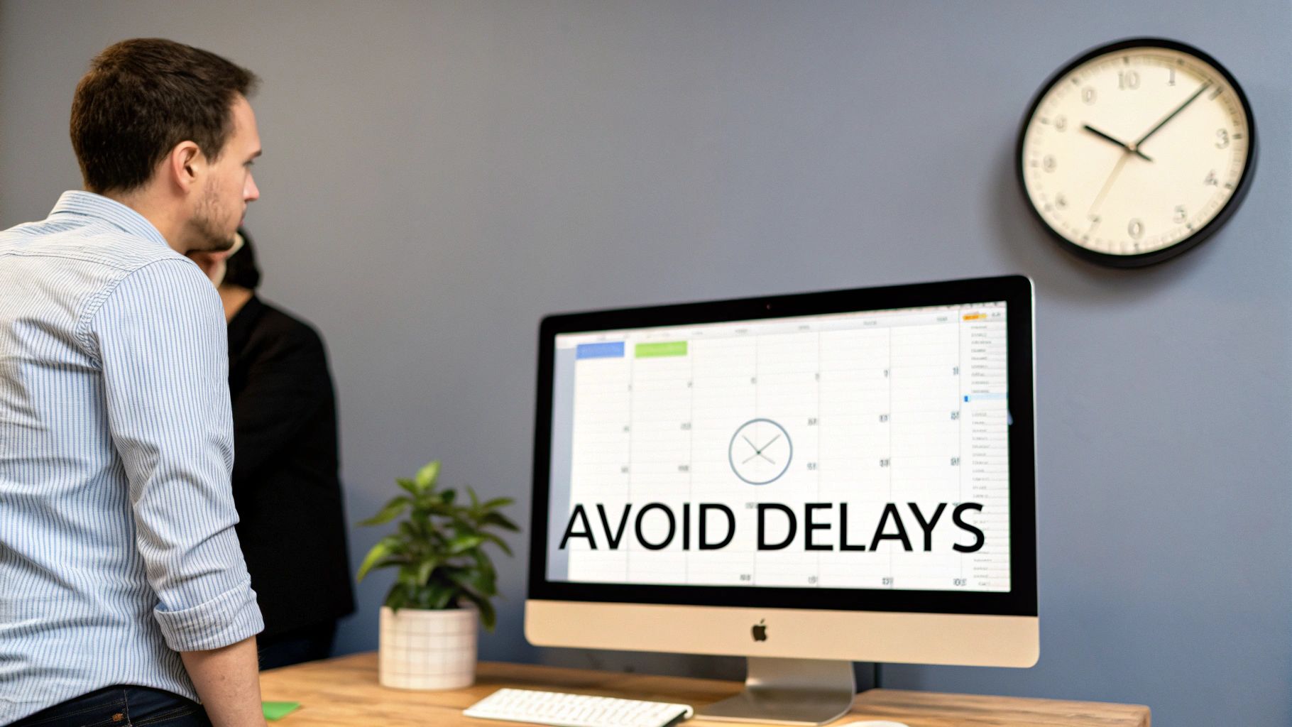 A person looking at a static screen, representing the limitations of traditional prototypes.