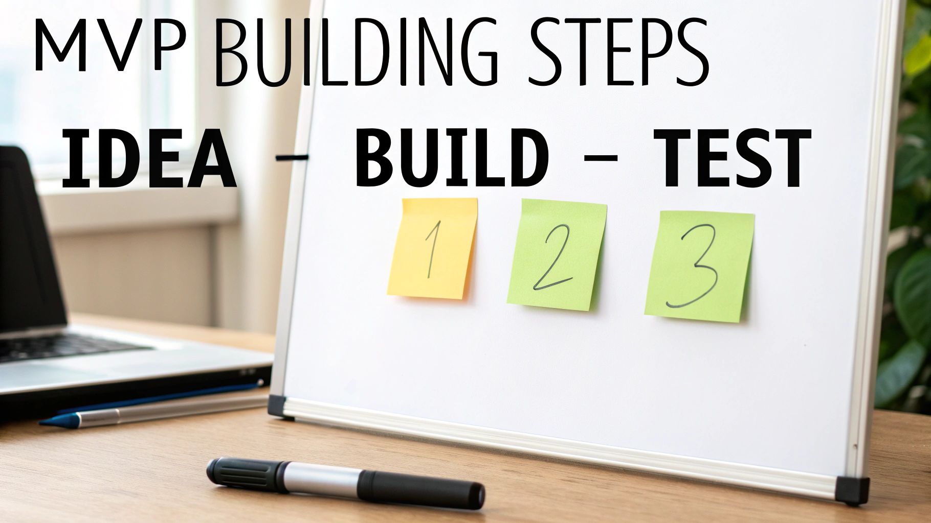 A person sketching an app workflow on a whiteboard, surrounded by sticky notes.