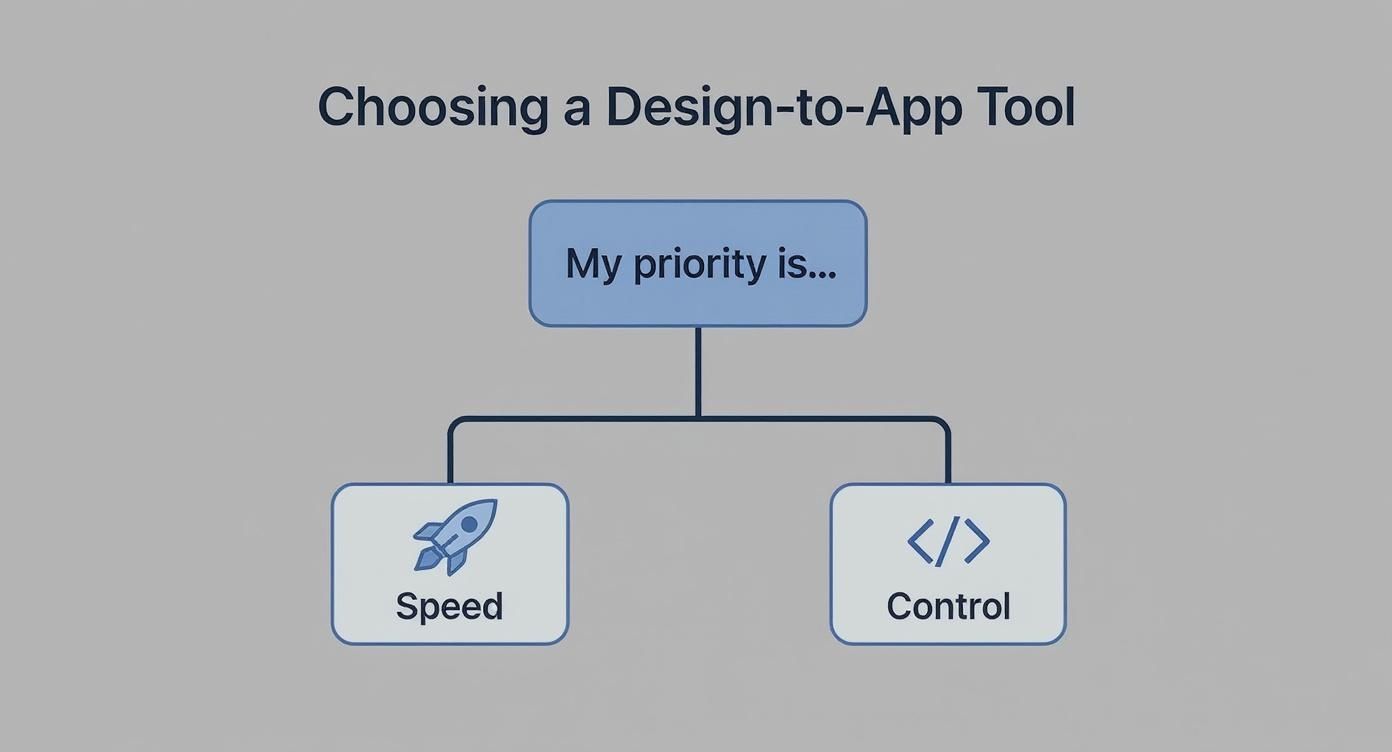 Infographic about design to app tool