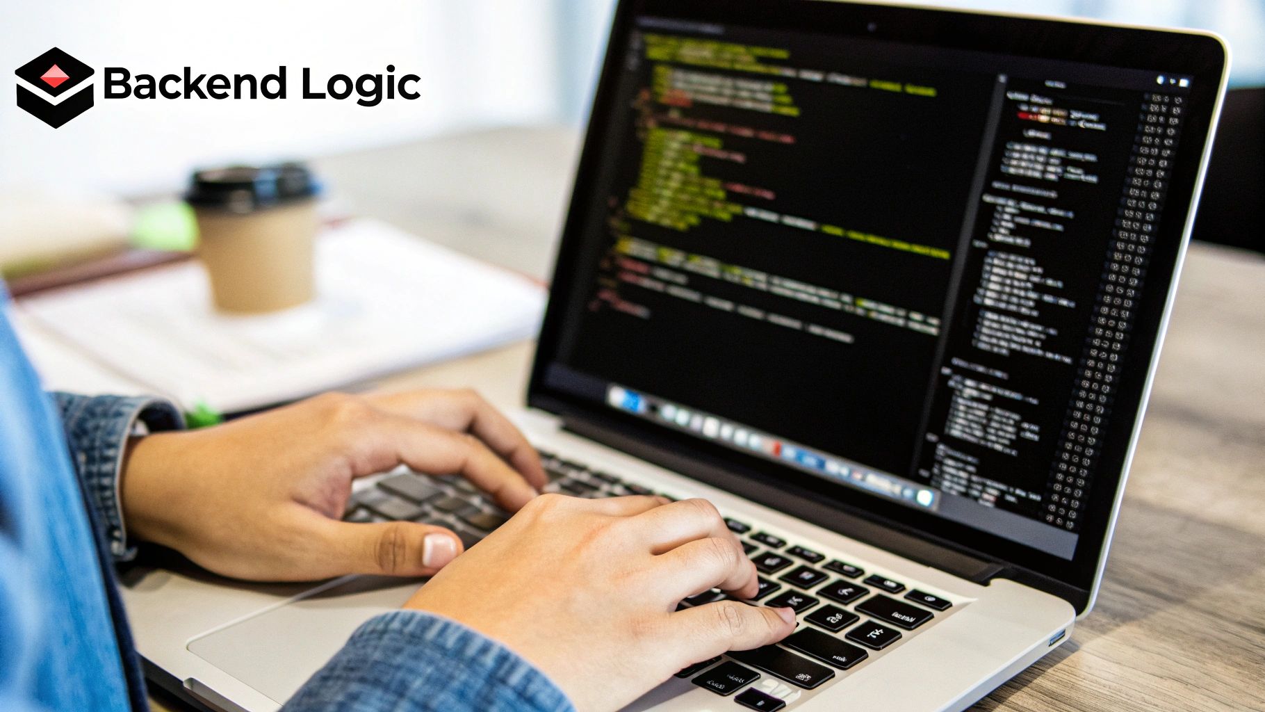 A flowchart showing backend architecture and data flow.