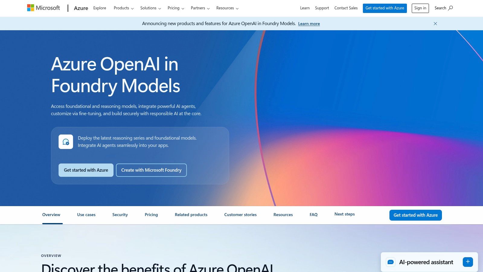 Microsoft Azure AI (Azure OpenAI Service)