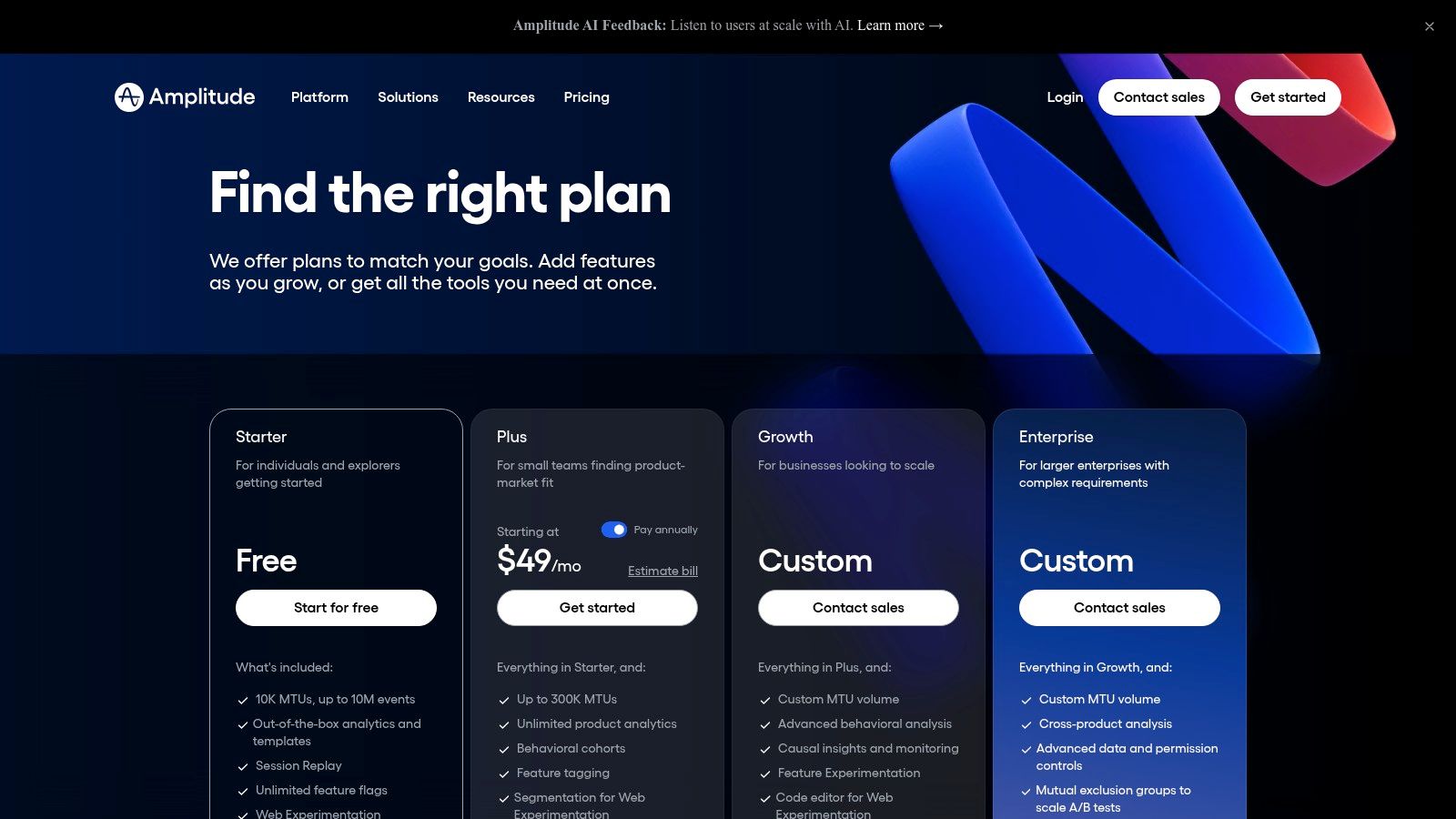 Amplitude's AI-powered Insight feature identifying anomalies and potential causes in user data.