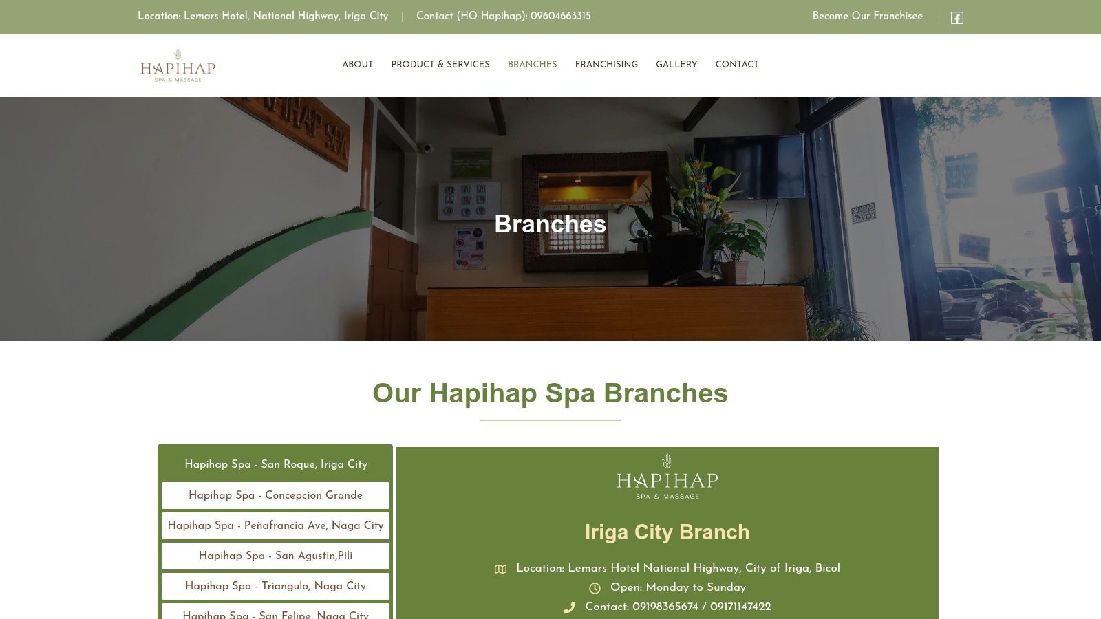 Hapihap Spa (multi-branch chain)