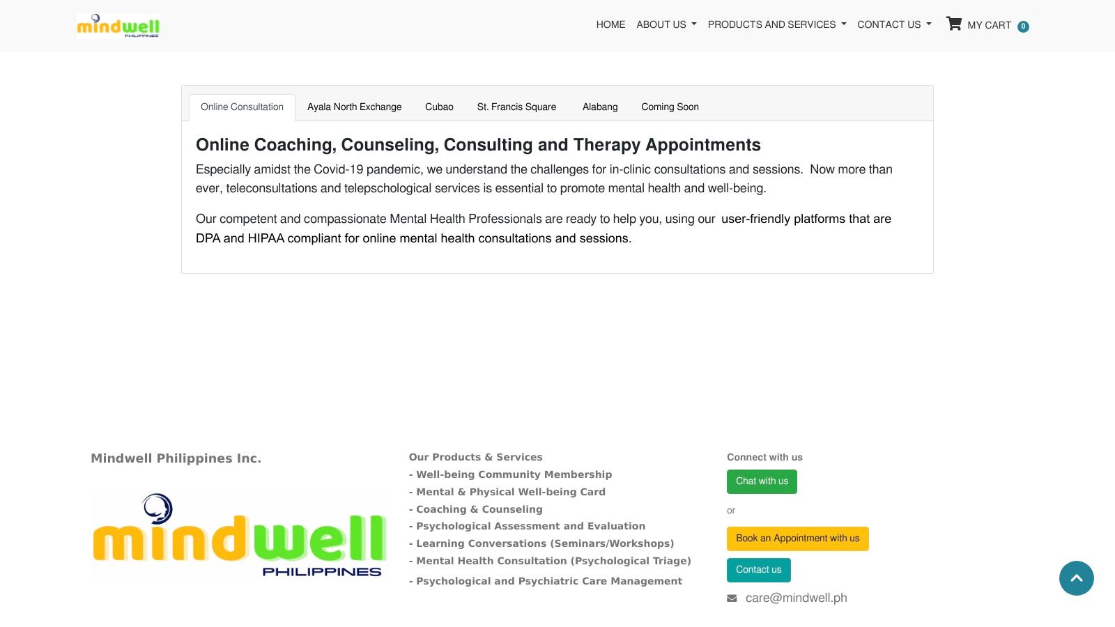 MindWell.ph (Makati via Aventus Clinics / Ayala North Exchange)