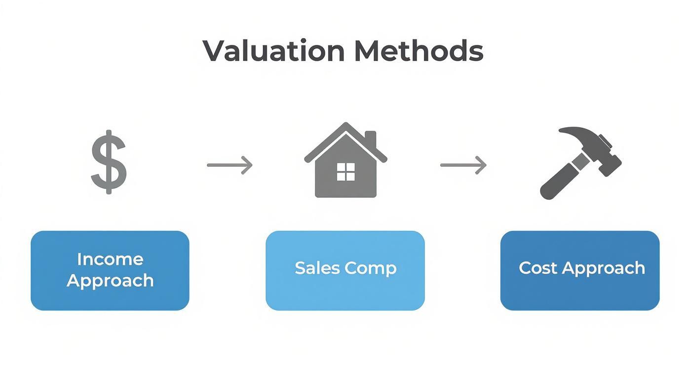 Infographic about how to value commercial property