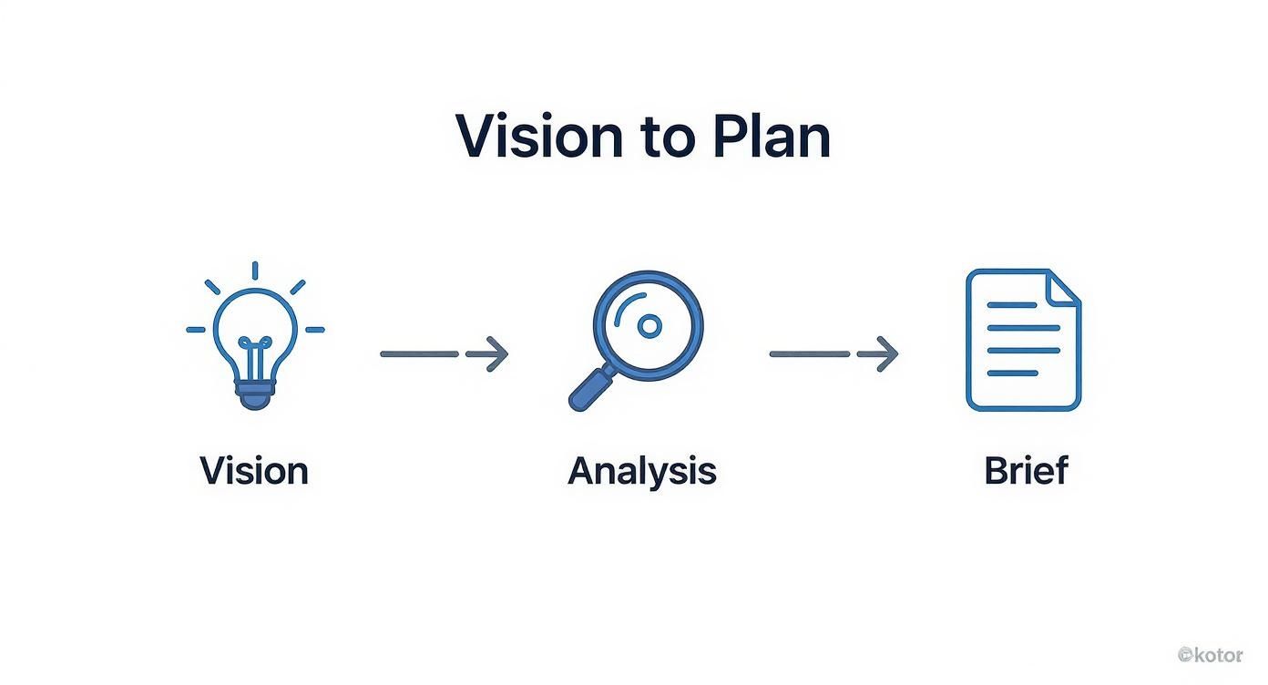 Infographic about design process of an architect