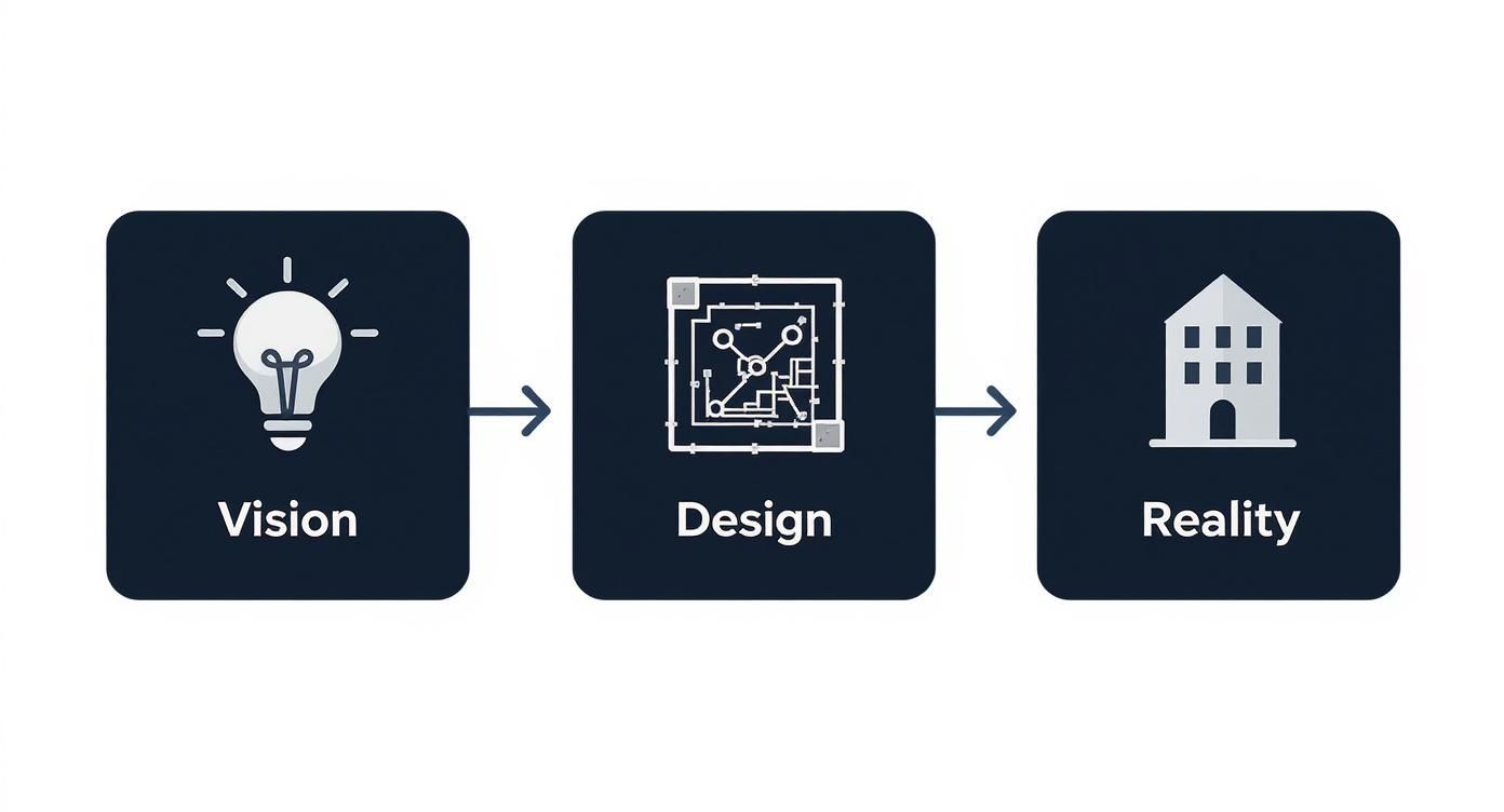 Infographic about architect design process
