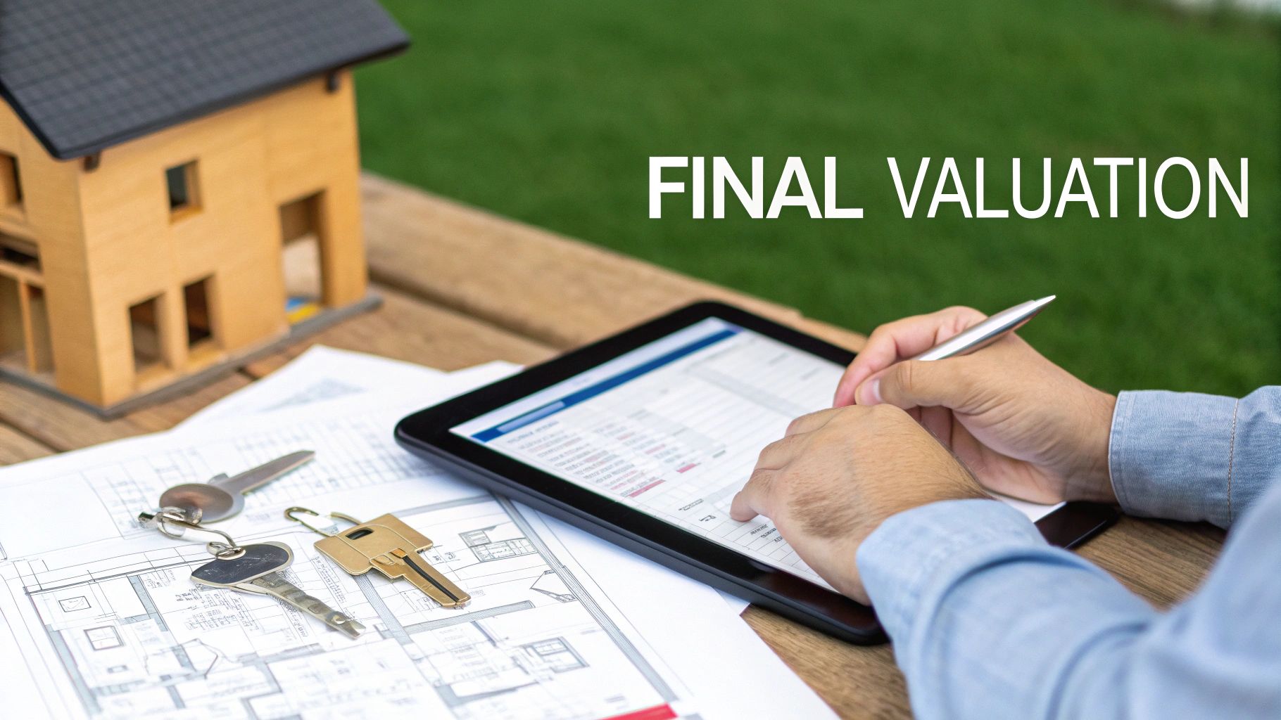 A person pointing at a whiteboard with charts and graphs, answering questions in a meeting.